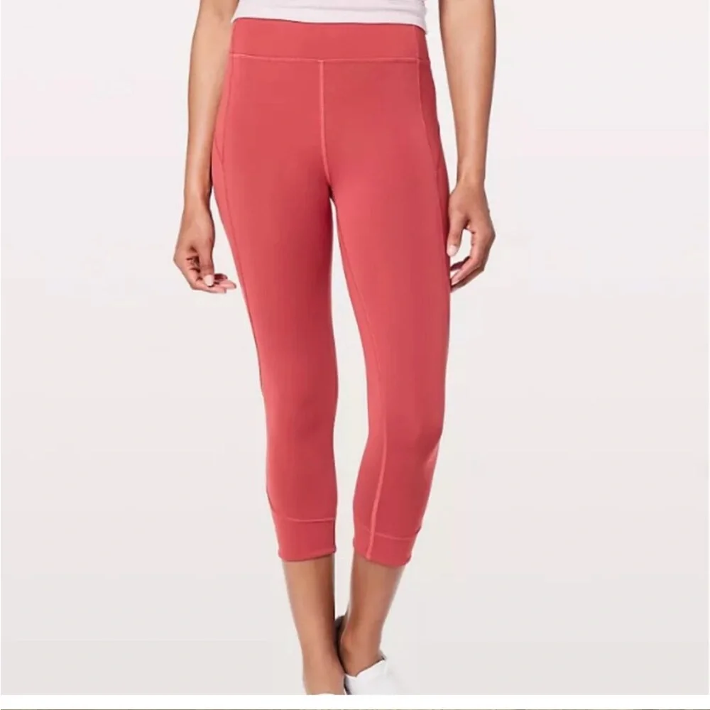 lululemon In Movement Crop 19” High Rise Leggings in Vintage Rose‎